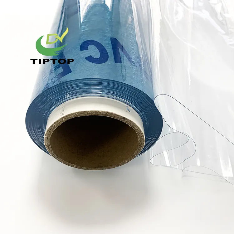 Tiptop normal clear pvc rolled transparent plastic for blanket packing and protection