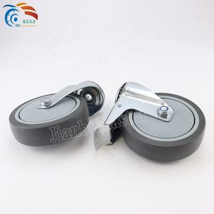New Castor Wheel Qualidade 3Inch 4Inch 5Inch Swivel Bolt Hole Tpr Caster Wheels Aço Inoxidável JianBin - Product Image 4