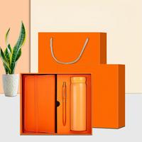 Ensemble cadeau d'accessoires de bureau personnalisables, carnet à couverture souple, stylo métallique, thermos isotherme, coffret cadeau de remerciement pour clients d'entreprise