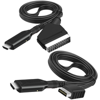 Câble convertisseur SCART 100 cm PS2 XBOX NGC SNES N64 vers HDTV, adaptateur de conversion audio-vidéo PS2 Wii vers moniteur HDTV