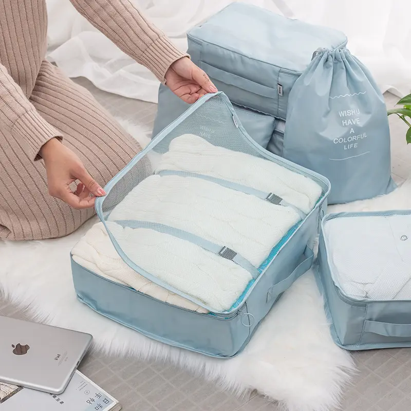 Hochwertige 6-teilige Set Reise verpackungs würfel Kleidung Aufbewahrung taschen Gepäck Organizer Tasche