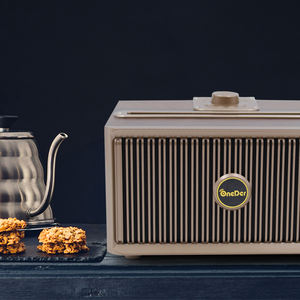 <span class=keywords><strong>Enceinte</strong></span> <span class=keywords><strong>Bluetooth</strong></span> sans fil rétro OneDer - Audio Hi-Fi en <span class=keywords><strong>bois</strong></span> avec support pour téléphone - Product Image 6