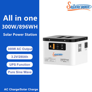 Estación de Almacenamiento de Energía Solar Portátil Todo en Uno de 300W 500W 1000W 896Wh 1000Wh 2000WH con Función UPS y Onda Sinusoidal Pura - Product Image 1