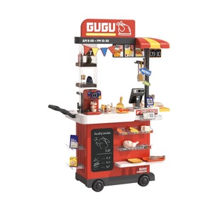 Juego de Cocina de Juguete para Niños con Sonido y Luz Simulados, Carrito de Comida Rápida de Juguete - Product Image 5