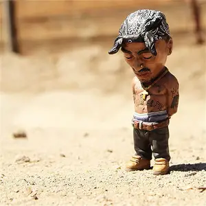 Figuras de resina hip-hop personalizadas, estatuetas pop biggie e tupac