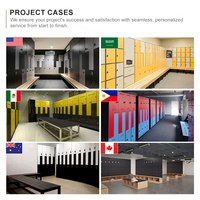 Vestiaires de Gymnastique en HPL Type Z à 6 Portes avec Finition Bois, Armoire de Rangement HPL avec Banc – Vente Directe Usine