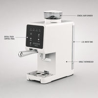 Machine à expresso semi-automatique avec moulin intégré, écran tactile programmable, pour la maison et l'hôtel