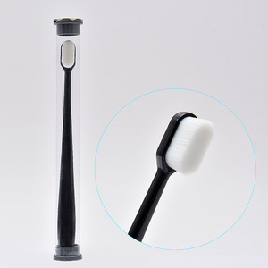Cepillo de dientes cilíndrico de cabeza pequeña con cerdas ultrafinas y suaves para adultos, hombres y mujeres, uso doméstico, cerdas de nailon, paquete individual - Product Image 3