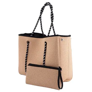 Lowest Fashion Designer Bags Ladies Handbags Ladies Neoprene Beach Tote Bag Handbag