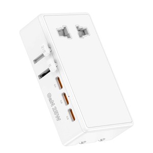 25W GaN Universal Travel Adapter International Power <b>Plug</b> Converter with 3 <b>USB</b>-<b>C</b> & 2 AC Ports for EU/UK/US/AU - Product Image 1