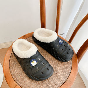 <span class=keywords><strong>Sabot</strong></span> d'hiver en fourrure noire unisexe, chaussures de <span class=keywords><strong>jardin</strong></span>, pour hommes et femmes, vente en gros, nouvelle collection 2021 - Product Image 6