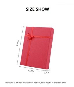 Joyero Simple de 16*12cm, lazo creativo, caja de embalaje exquisita, pendientes, collar, caja de regalo de joyería - Product Image 5