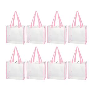 Sac à main en PVC transparent rose tendance 2023, fermeture à pression, pour les voyages d'été, la plage, les sorties - Product Image 1