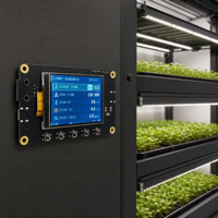 Contrôleur de lumière de culture LED avec surveillance en temps réel pour les systèmes d'agriculture hydroponique et verticale