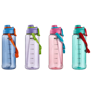 Bouteille d'eau Leejo <span class=keywords><strong>2022</strong></span>, nouvelle sortie, 2 litres, élégante, écologique, avec paille, durable, motivante, unisexe, pour le camping, utilisation à l'eau bouillante - Product Image 1