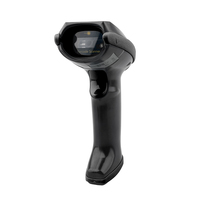 Escáner de código de barras inalámbrico 2D de mano industrial al por mayor, pantalla LCD, interfaz USB, base de carga, lector QR 1D 2D, Stock, 2000
