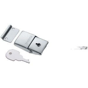 ตัวล็อคสี่เหลี่ยมแบบมีกุญแจ สแตนเลส สำหรับประตูตู้ - Product Image 1