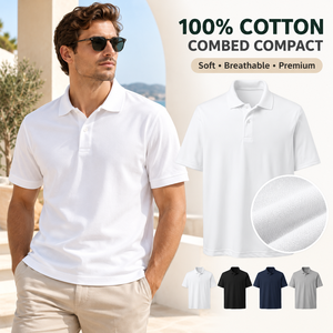 Premium Soft Pique Short Sleeve Mens Smart Casual Golf Top 100% Cotton <b>Combed</b> Compact Polo Shirt Custom Logo Manufacturer - Product Image 1