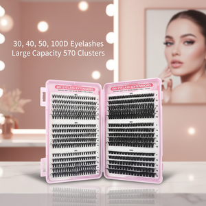 Extensions <span class=keywords><strong>de</strong></span> <span class=keywords><strong>cils</strong></span> individuels DIY en grappe 30D - 100D, grande capacité, courbure C D, <span class=keywords><strong>cils</strong></span> segmentés effet wispy, prix <span class=keywords><strong>de</strong></span> gros - Product Image 5