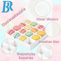 Boîte à macarons personnalisée, emballage de gâteaux, boîtes à biscuits personnalisées avec séparateurs, boîte à desserts avec insert pour sauce pour gâteau au chocolat, cadeau