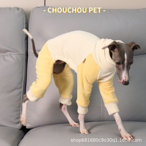 <span class=keywords><strong>Manteau</strong></span> d'hiver doux et extensible bicolore <span class=keywords><strong>pour</strong></span> chiens de race Italian Greyhound et <span class=keywords><strong>Whippet</strong></span>, col montant, chaud, quatre pattes, tenue décontractée - Product Image 6
