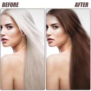 Tinta per Capelli Semi-Permanente 3-in-1 a Base di Erbe 500ml Marrone <span class=keywords><strong>Scuro</strong></span> con Copertura Grigia per Uso Domestico Donna Uomo - Product Image 2