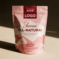 Sachet Doypack Personnalisé de Qualité Alimentaire Refermable avec Fermeture Ziplock en Feuille d'Aluminium pour Sel Rose de l'Himalaya