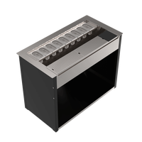 Peralatan Bar Modular Komersial 304 316 yang Dapat Disesuaikan, Rak Es 90L, Meja Bar Garnish, Grosir Bar Bubble Tea
