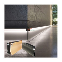 Plinthe à moulure blanche en métal à base de sol garniture de plinthe en aluminium en acier inoxydable plinthe linéaire encastrée avec led