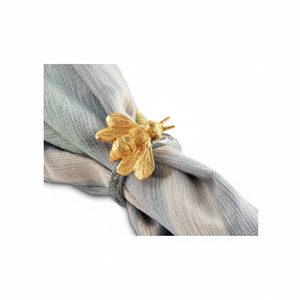 แหวนผ้าเช็ดปากลายนูนสีทองทำด้วยมือ - Product Image 1