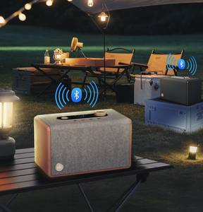 Qplay3.0 không dây Bluetooth Loa QQ âm nhạc co thương hiệu cao cấp Hifi tích hợp âm thanh nhà máy tính để bàn Wifi Loa Nâu - Product Image 5