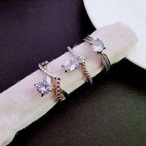 Fashion Simple Copper Crystal Zircon Gold Plated Vintage Women 4 Claw <b>Cheap</b> Zirconium <b>Rings</b> Wholesale Mix Batch - Product Image 6
