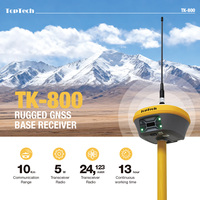 Kit Completo TopTech TK800 con Radio de 5W, 21 km de Distancia, Estación Base GNSS RTK, TK600 Láser RTK con Radio Externa