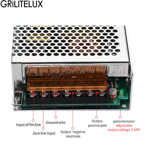 Alimentation électrique 24V à sortie unique, régulée, 110V 220V, pour LED, IP20, réglable, DC, mince, 300W, Mean Well, 12V - Product Image 3