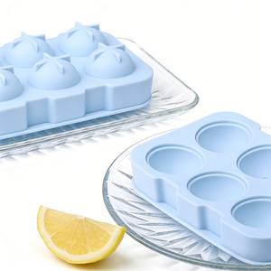 Handmade 6-Slot Sphere Silicone Cube Tray Food-Grade Sustainable <b>Cream</b> Tool Ice <b>Maker</b> Mold - Product Image 5