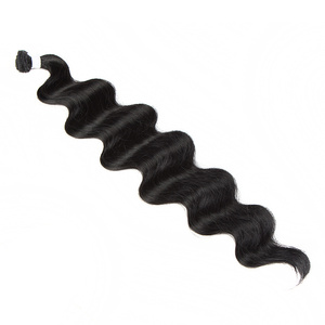 Super morbida e liscia in fibra premium da 18 a 36 pollici con onde del corpo ombre biondo tessuto capelli fasci di capelli sintetici extension