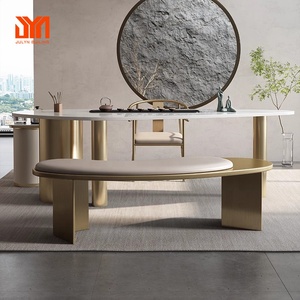 <span class=keywords><strong>JYN</strong></span> Table à thé de luxe moderne haut de gamme Villa Mobilier de bureau de luxe Combinaison table à thé et chaise pour salle de réception - Product Image 3