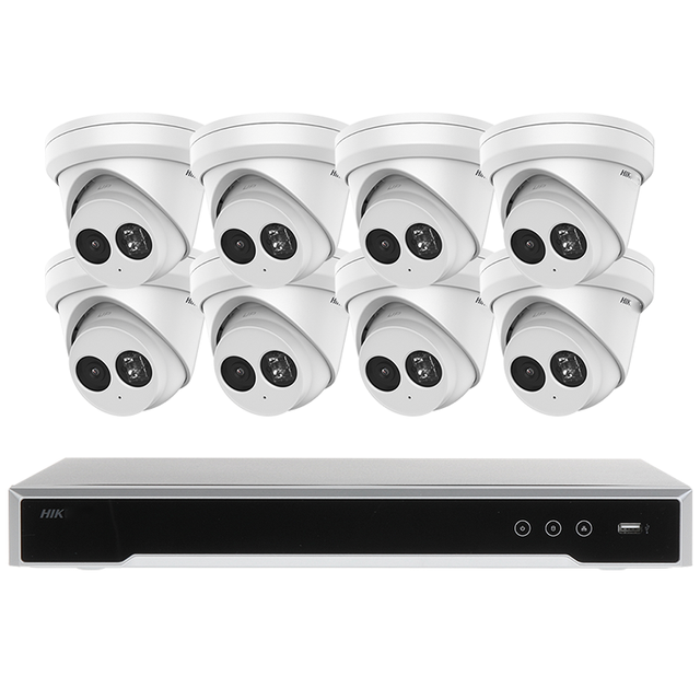 DS-7608NI-M2/8P Hik Vision Ai Acusense Camera 8mp 4K Motion Detection 8CH 32CH 16TB Smart PoE NVR Camera System