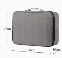 Sacs de rangement pour documents imperméables et ignifuges à 3 couches avec fermeture éclair et serrure, grande capacité, sac pour passeport et cartes