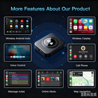 Boîtier Carbitlink sans fil transfrontalier pour CarPlay et Android Auto, compatible avec les appareils connectés, avec prise USB Type-C Plug and Play