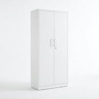Armoire en acier ventilée, penderie métallique avec étagères personnalisables, meuble de rangement autoportant pour chambre à coucher