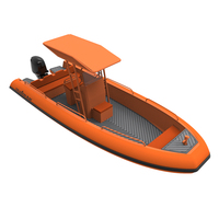 Perahu Pancing Konsol Tengah Aluminium PL680 150HP 12-Orang, Harga Murah 2024, CE Polyurea EVA Deep V Hull