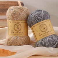 Fil à tricoter en laine acrylique coloré à points pulvérisés, anti-boulochage, fil à tricoter en anneau, fil fantaisie teint mélangé, 10 fils pour le tricot à la main pour bébé