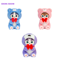 OEM ODM Jouet en peluche d'anime personnalisé, adorable ours en peluche panda requin chat petit ours en peluche pour filles