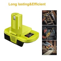 Adaptor Baterai Konversi untuk Baterai Lithium Dewalt/Milwaukee 18V ke Alat Ryobi 18V P105 P107 P108 dengan Pengisian Daya USB