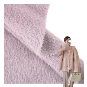 Bán Buôn Thời Trang Dài Đống Faux Fur Vải Lông Thú Giả Mink Hacci Vải Dệt Kim Cho Hàng May Mặc