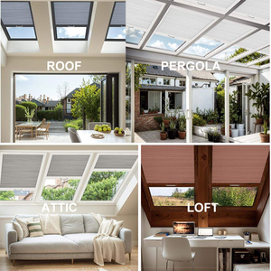 Skylight ngày đêm tổ ong xếp li Rèm mái cửa sổ <span class=keywords><strong>Shades</strong></span> với UV kháng Polyester vải năng lượng hiệu quả - Product Image 3
