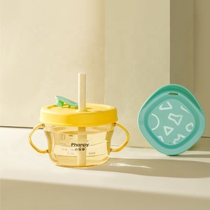 Ecológico superventas tazas de entrenamiento <span class=keywords><strong>para</strong></span> bebés pequeños <span class=keywords><strong>vasos</strong></span> de plástico niños taza personalizada con pajita - Product Image 5