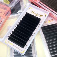 Vente en gros boîte d'emballage de cils personnalisée vendeur d'extension de cils individuel de marque privée CC D DD Curl extension de cils élevés