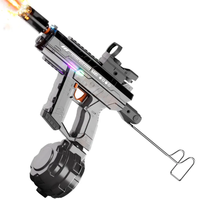 Pistolet à eau électrique UZI simulé haute puissance avec fonction d'éclairage Nouveaux jeux de bataille automatiques de jouets en plein air pour les enfants
